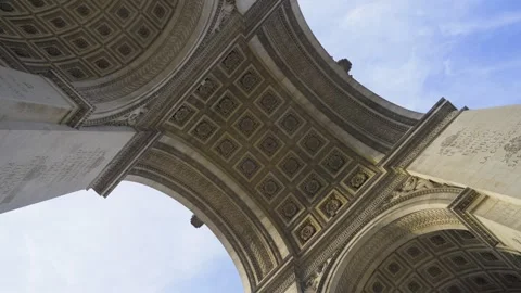 Arc de Triomphe in Paris. Sunrise Stock Footage 308993255