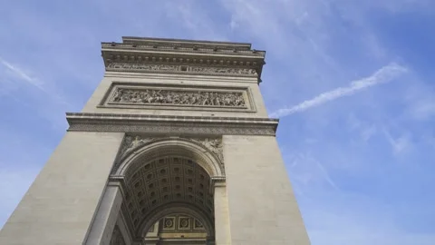 Arc de Triomphe in Paris. Sunrise Stock Footage 308993272
