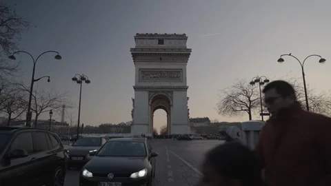 Arc de Triomphe at Place Charles de Gaulle Place de l'Étoile Paris France Stock Footage 243408105