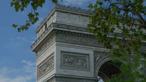 Arc de Triomphe Place Charles de Gaulle Paris 库存影片 334451589