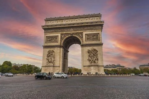 Arc de Triomphe Place de l'Etoile in Paris, France Foto stock