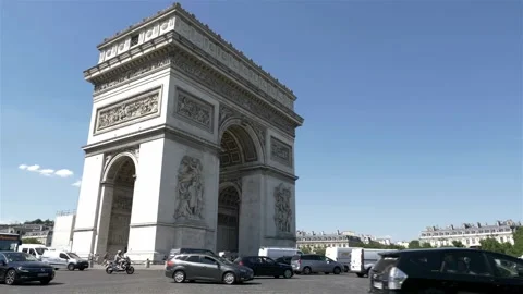 Arc de Triomphe roundabout, Paris Stock Footage 150504094
