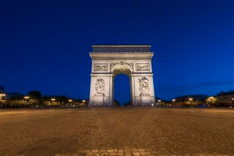 Arc de Triomphe Sunrise Stock Photos