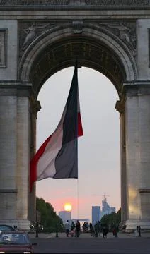  Arc de Triomphe at sunset Arc de Triomphe at sunset, Paris, France. Copyr... Stock Photos