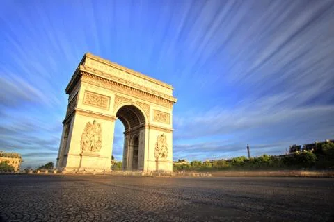 Arc de Triomphe at Sunset, Paris Foto stock