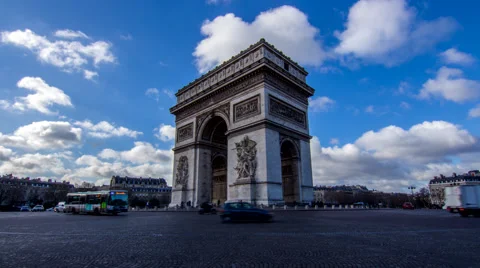 Arc de Triomphe Time lapse 動画素材 46435233