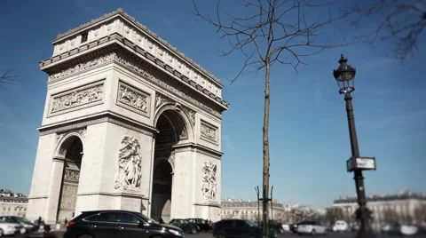 Arc de Triomphe Time lapse Paris, France  Stock Footage 47802805
