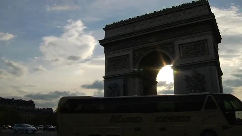 Arc de Triomphe - Time Lapse Stock Footage 75759164