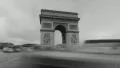 Arc de Triomphe. Timelapse. Black and white. HD Footage
