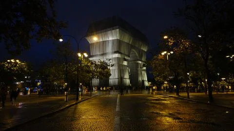 The Arc de Triomphe Wrapped Stock Photos