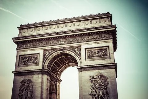 Arc de triumph, paris Stock Photos