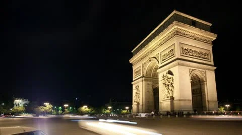 Arc du triomphe timelapse Stock Footage 10562970