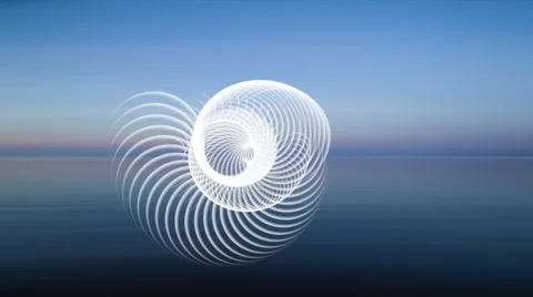 Arc floating over zen background Stock Footage 40110039