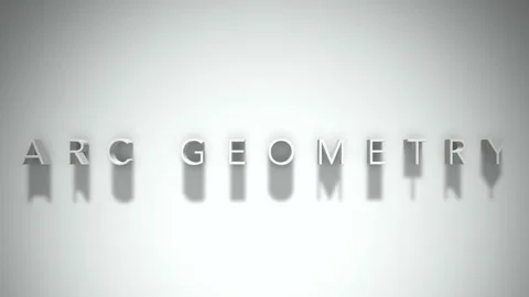 Arc geometry 3D title animation white text on a white background Stock Footage 299647585