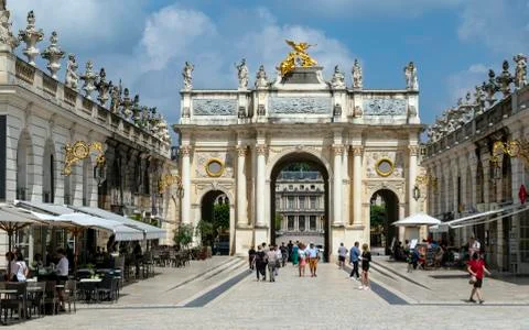 Arc Here - Stanislas Palace - Nancy - France Stock Photos