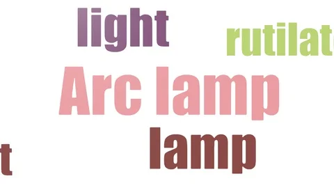 Arc Lamp Word Cloud Animated On White Background Stock Footage 103665257