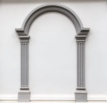 Arc molding on the wall Stock Photos