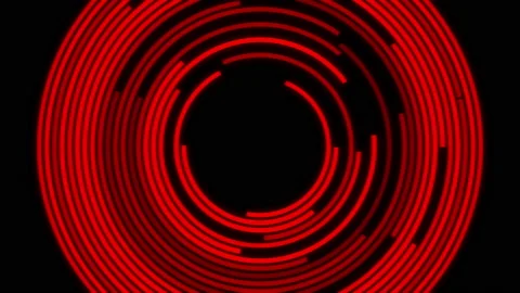 Arc Offset D Audio Reactive Equalizer Red Large VJ Loop Animation 01 스톡 동영상 169914268