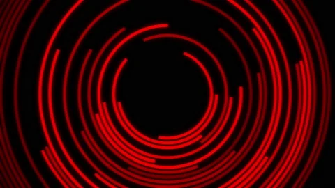 Arc Offset D Audio Reactive Equalizer Red Large VJ Loop Animation 02 Video stock 170466008