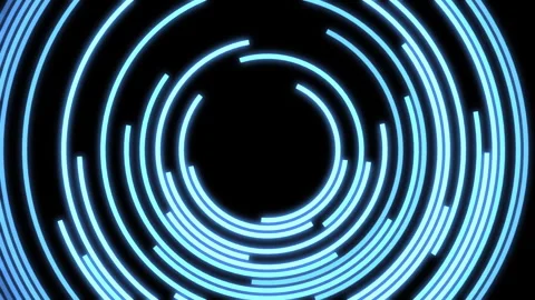 Arc Offset D Audio Reactive Equalizer Blue Large VJ Loop Animation 02 Video stock 249713583