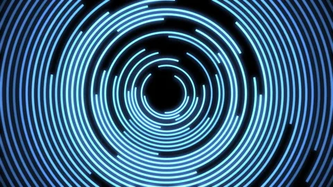 Arc Offset D Audio Reactive Equalizer Blue Large VJ Loop Animation 03 Video stock 287464594