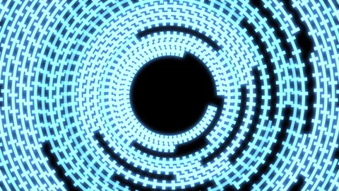 Arc Offset E Audio Reactive Equalizer Blue Large VJ Loop Animation 02 Video stock 255631917