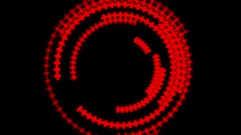 Arc Offset E Audio Reactive Equalizer Red VJ Loop Animation 스톡 동영상 311986560