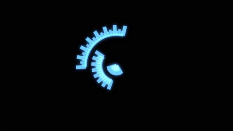 Arc Offset Tribal Audio Reactive Equalizer Blue Small VJ Loop Animation 스톡 동영상 161174910