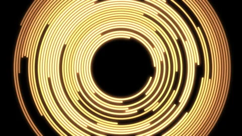 Arc Offset A Yellow Large Bold VJ Loop A... | Stock Video | Pond5