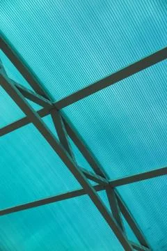 Arc polycarbonate canopy underside Stock-Fotos