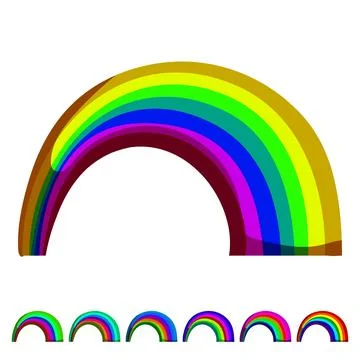 Arc rainbow cartoon vector graphic Ilustración de archivo
