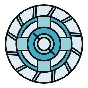 Arc reaction core energy source technology icon Illustrazione stock
