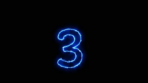 Arc reactor blue light effect Number animation 3 Stock Footage 171218604