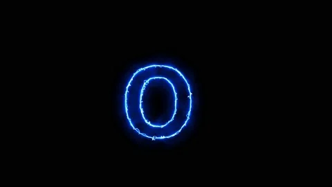 Arc reactor blue light effect Number animation 0 Stock Footage 171218714