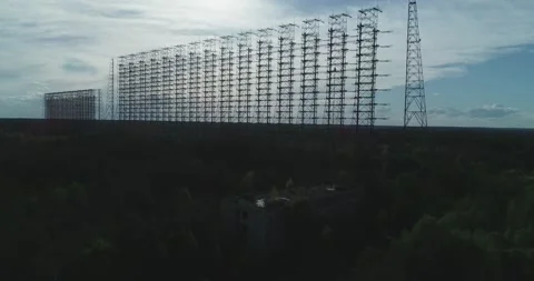 The arc is the secret object of the USSR. Chernobyl city 2 Stock Footage 155241286