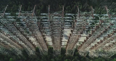 The arc is the secret object of the USSR. Chernobyl city 2 Vídeo Stock 155253011