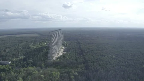 The arc is the secret object of the USSR. Chernobyl city 2 Stock Footage 155256194