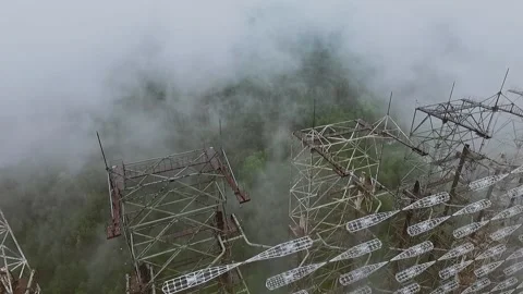 The arc is a secret object of the USSR, shot from above in the middle plan Stock Footage 154474007