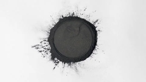 Arc shot of black powder for black cumin seed Stock-Footage 343043741