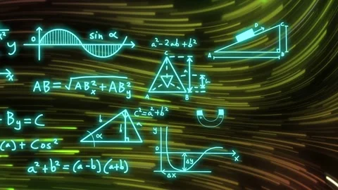 Arc sketch starting teal math science diagrams appearing growing settling into Stock Footage 334337541