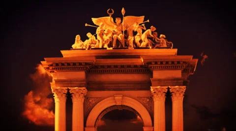 Arc at sunset Video stock 1107015