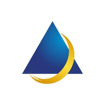 Arc Swoosh Flashes Triangle Shape Symbol Design Stock Illustration