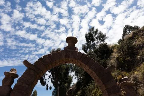 Arc on Taquile Foto stock