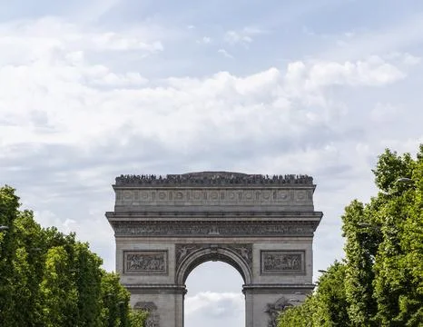Arc Triomphe Paris, historical architecture of the city. Paris, France. Stock Photos