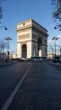 The  Arc of Triumph in Paris Stock Photos