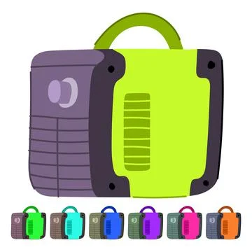 Arc welding machine vector cartoon graphic Ilustración de archivo