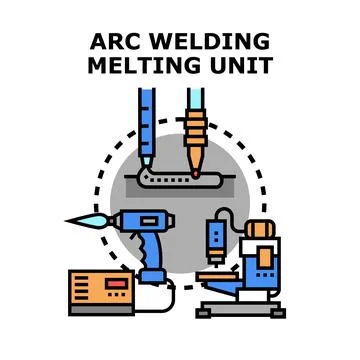 Arc welding melting unit vector illustration concept Illustrazione stock