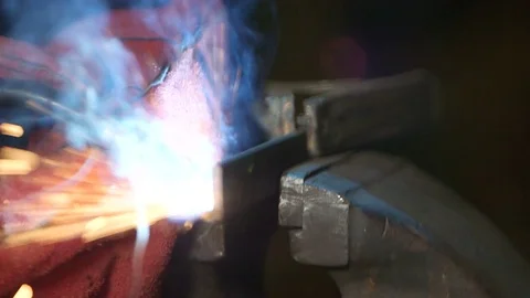 Arc Welding Reverse Stock Footage 71821706