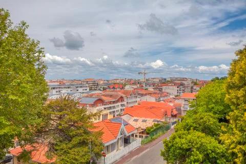 Arcachon town panorama Stock Photos