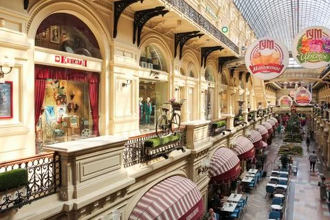Arcade of arched windows in the gallery on the second floor. Photos